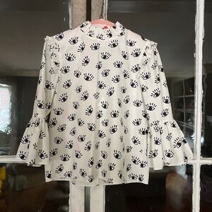 Black and white blouse